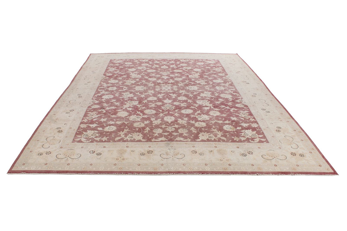 9x12 Burgundy and Beige Turkish Traditional Rug