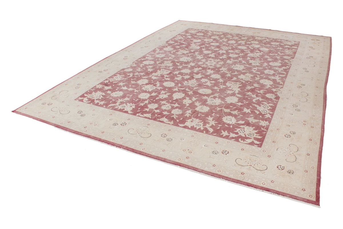 9x12 Burgundy and Beige Turkish Traditional Rug