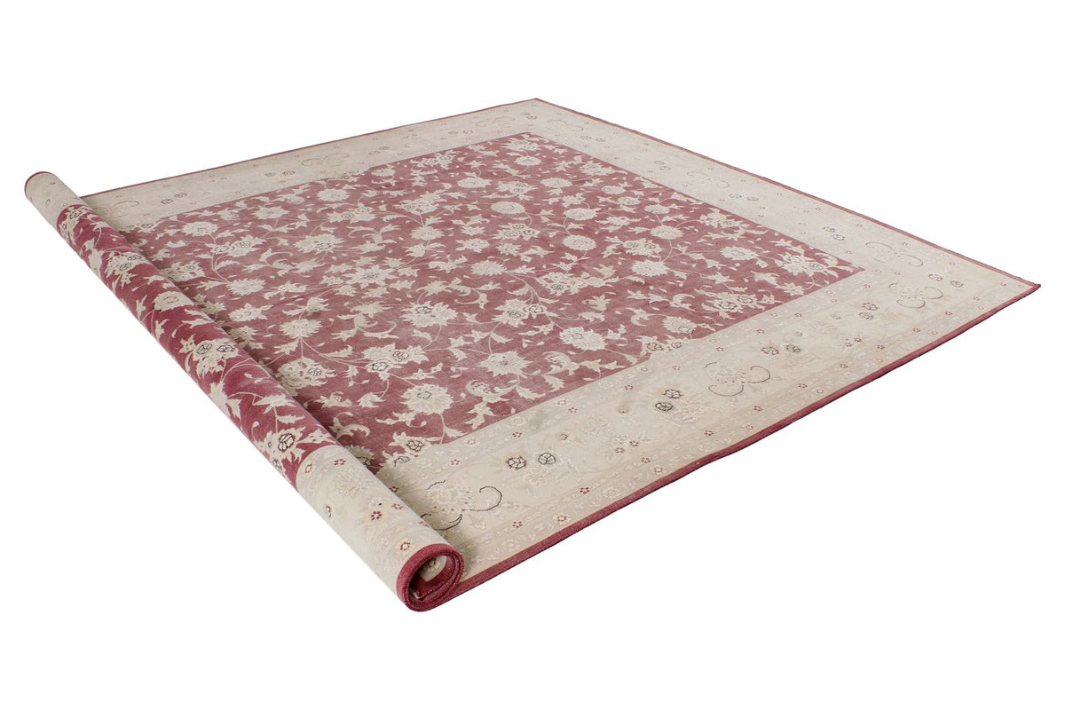 9x12 Burgundy and Beige Turkish Traditional Rug