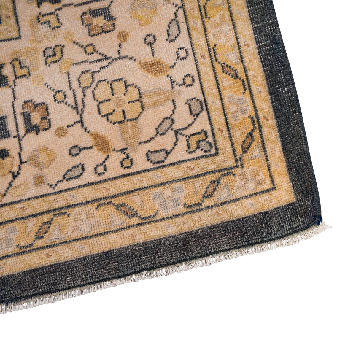 10x13 Navy and Beige Turkish Traditional Rug