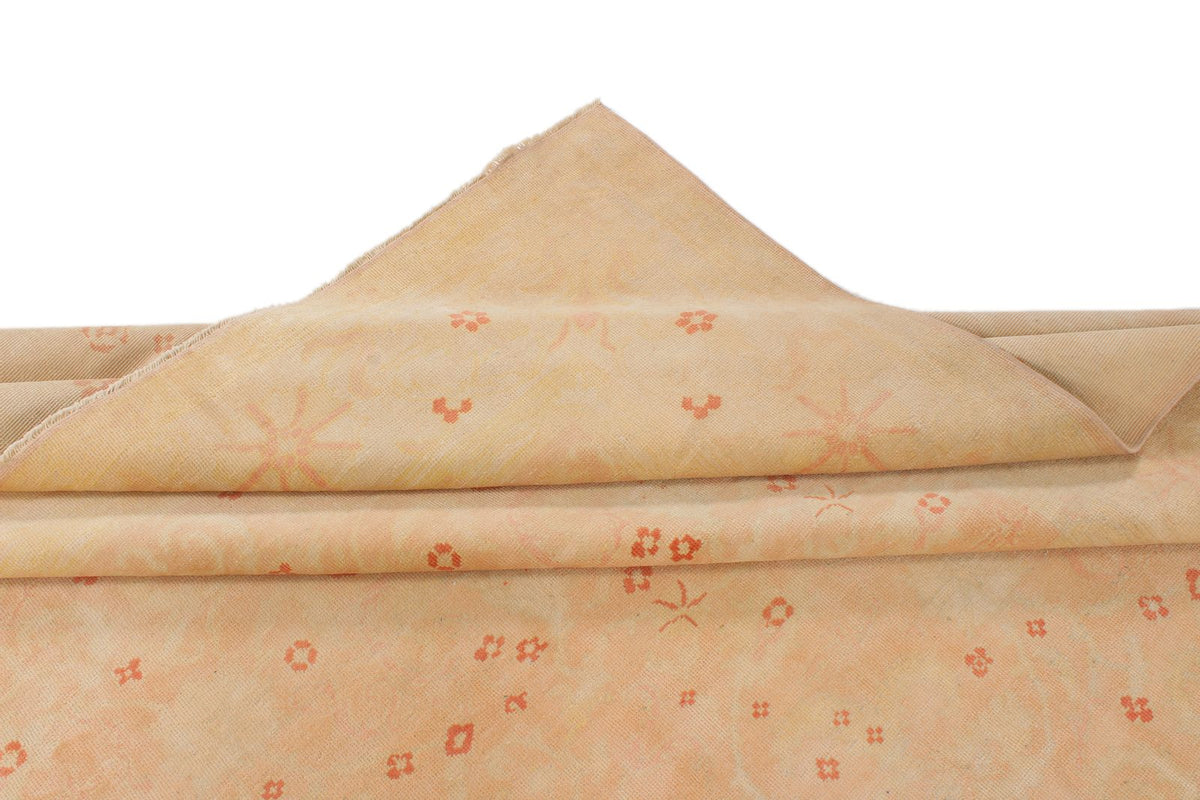 10x13 Beige and Rust Turkish Traditional Rug