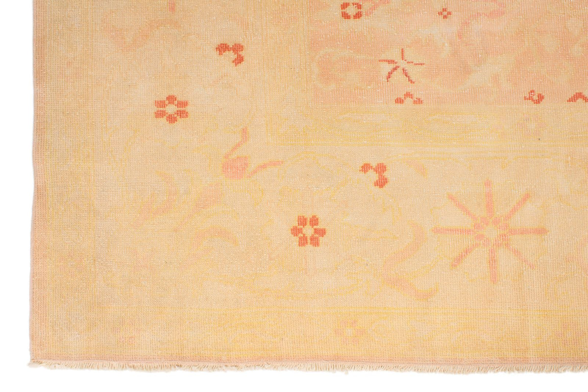 10x13 Beige and Rust Turkish Traditional Rug