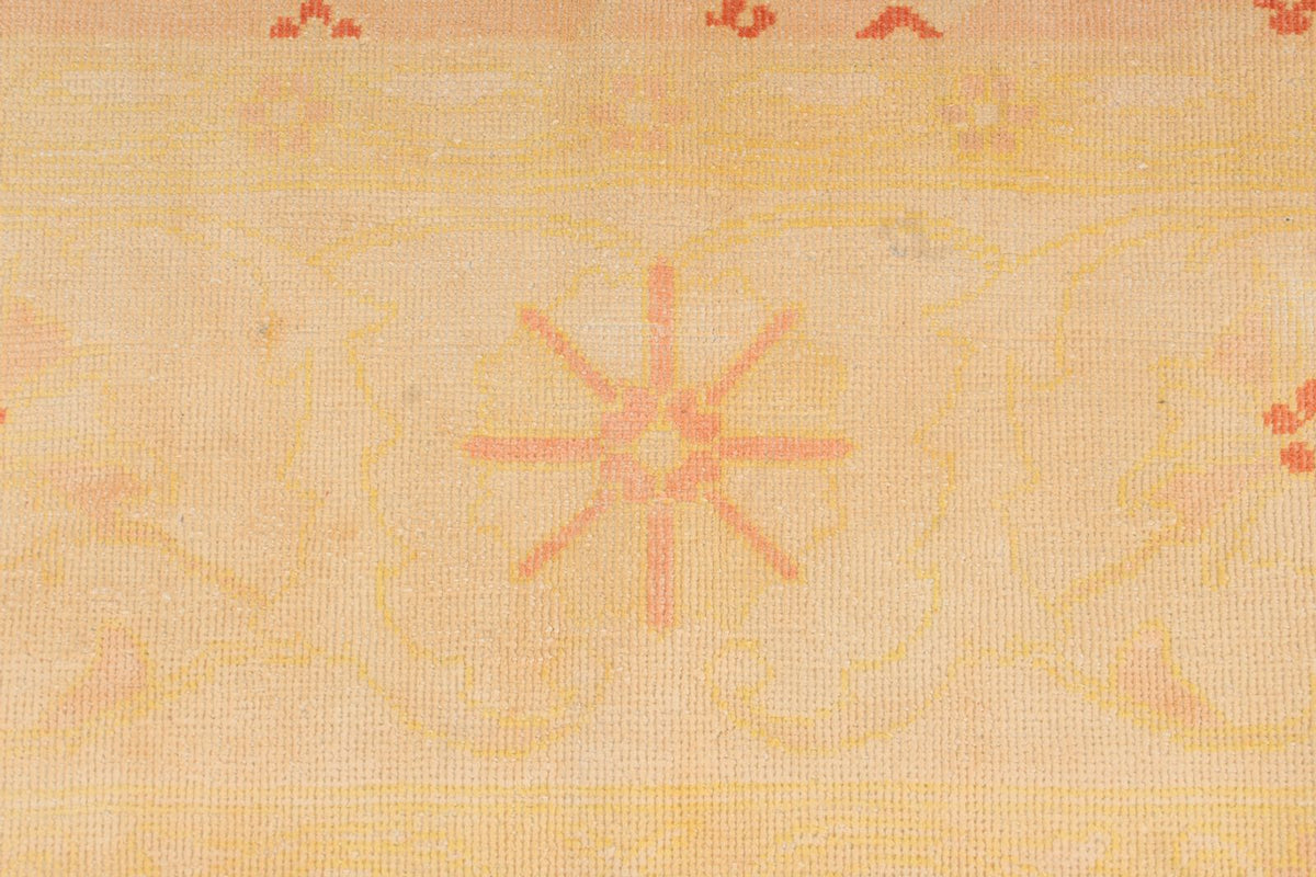 10x13 Beige and Rust Turkish Traditional Rug