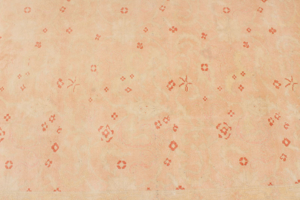 10x13 Beige and Rust Turkish Traditional Rug