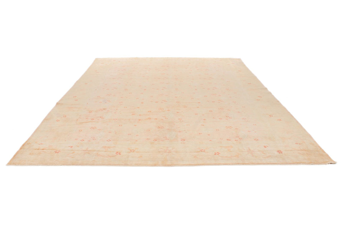 10x13 Beige and Rust Turkish Traditional Rug