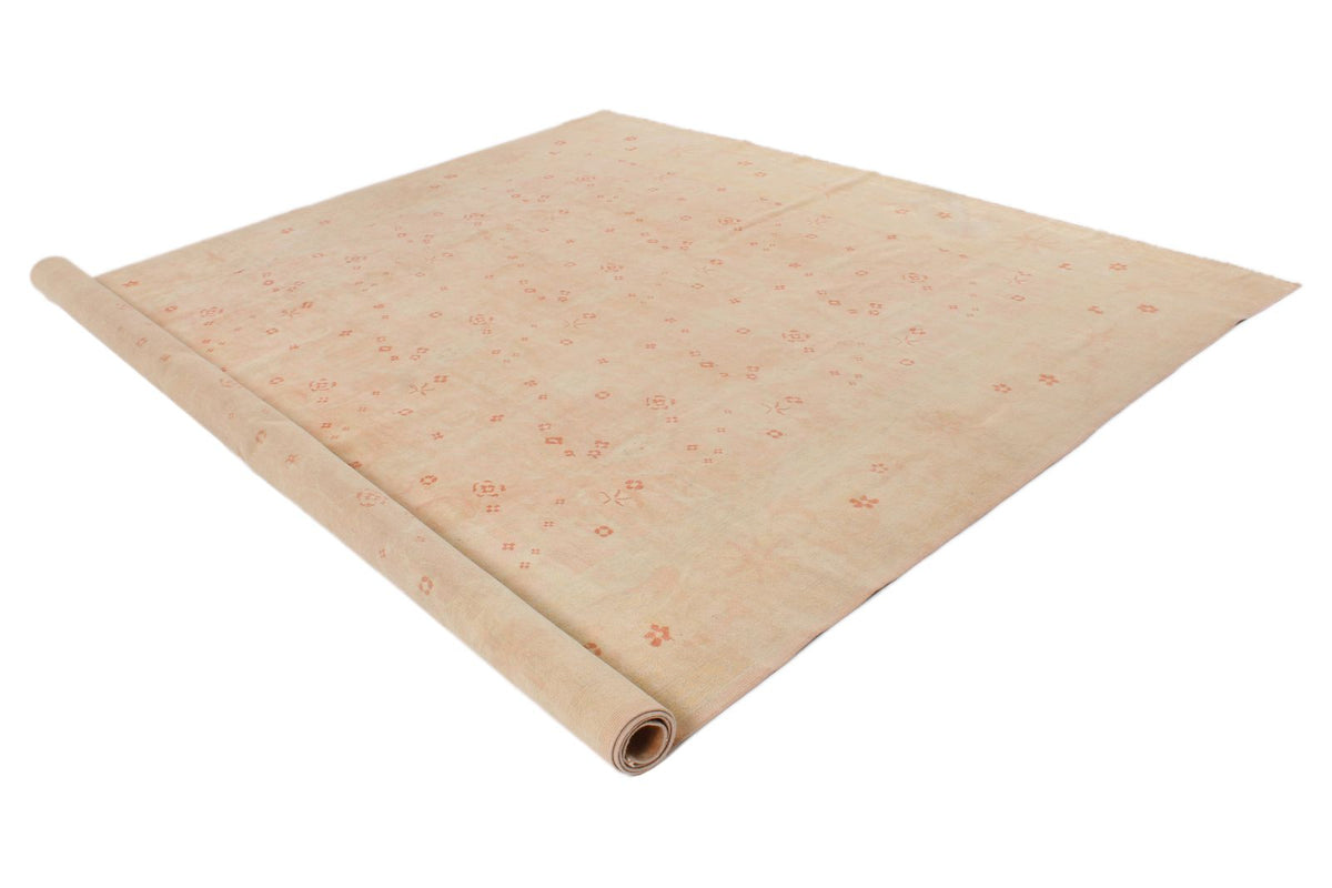 10x13 Beige and Rust Turkish Traditional Rug