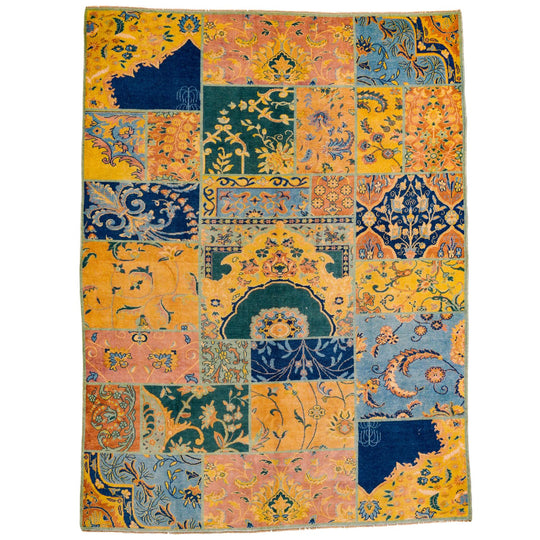 7x9 Multicolor Turkish Patchwork Rug