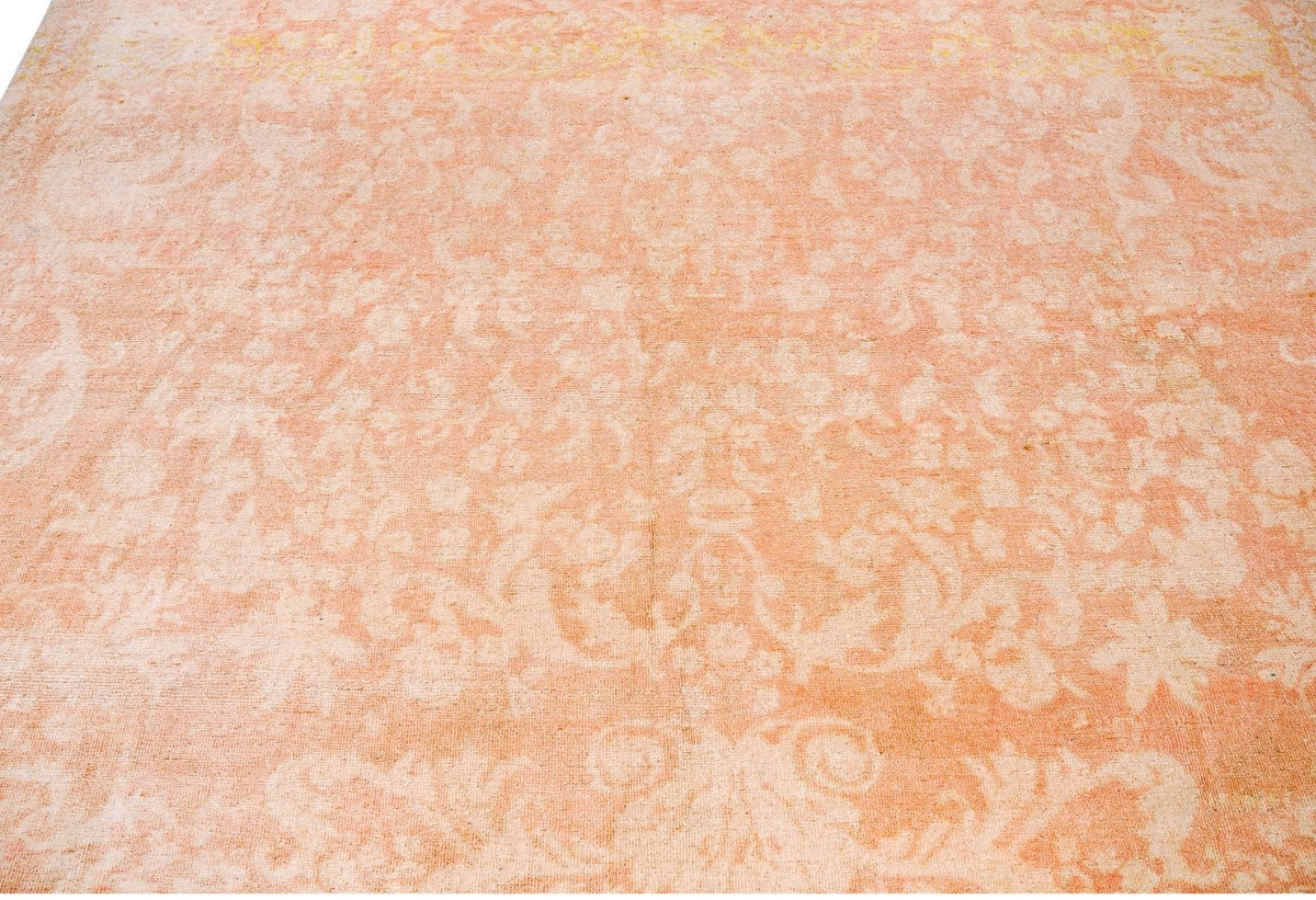 7x8 Beige Turkish Oushak Rug