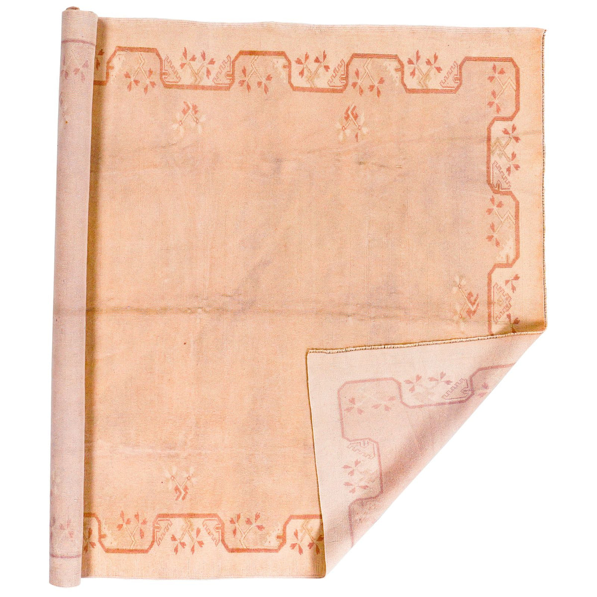 6x7 Beige Turkish Milas Rug