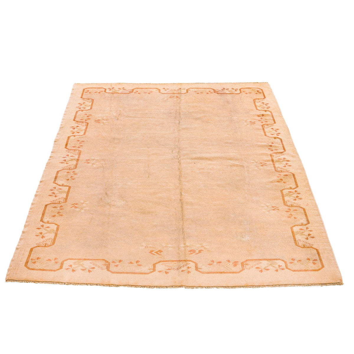 6x7 Beige Turkish Milas Rug