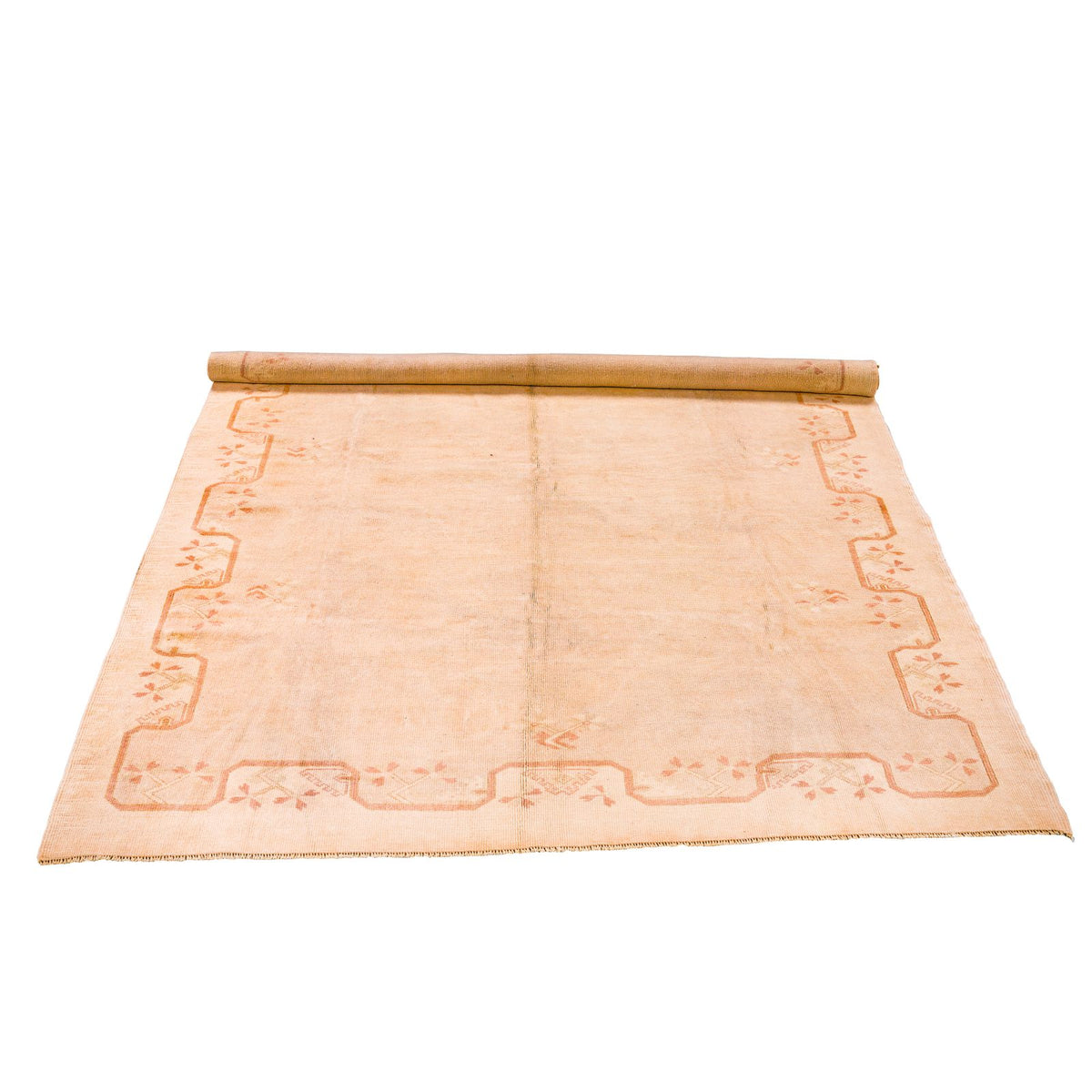 6x7 Beige Turkish Milas Rug