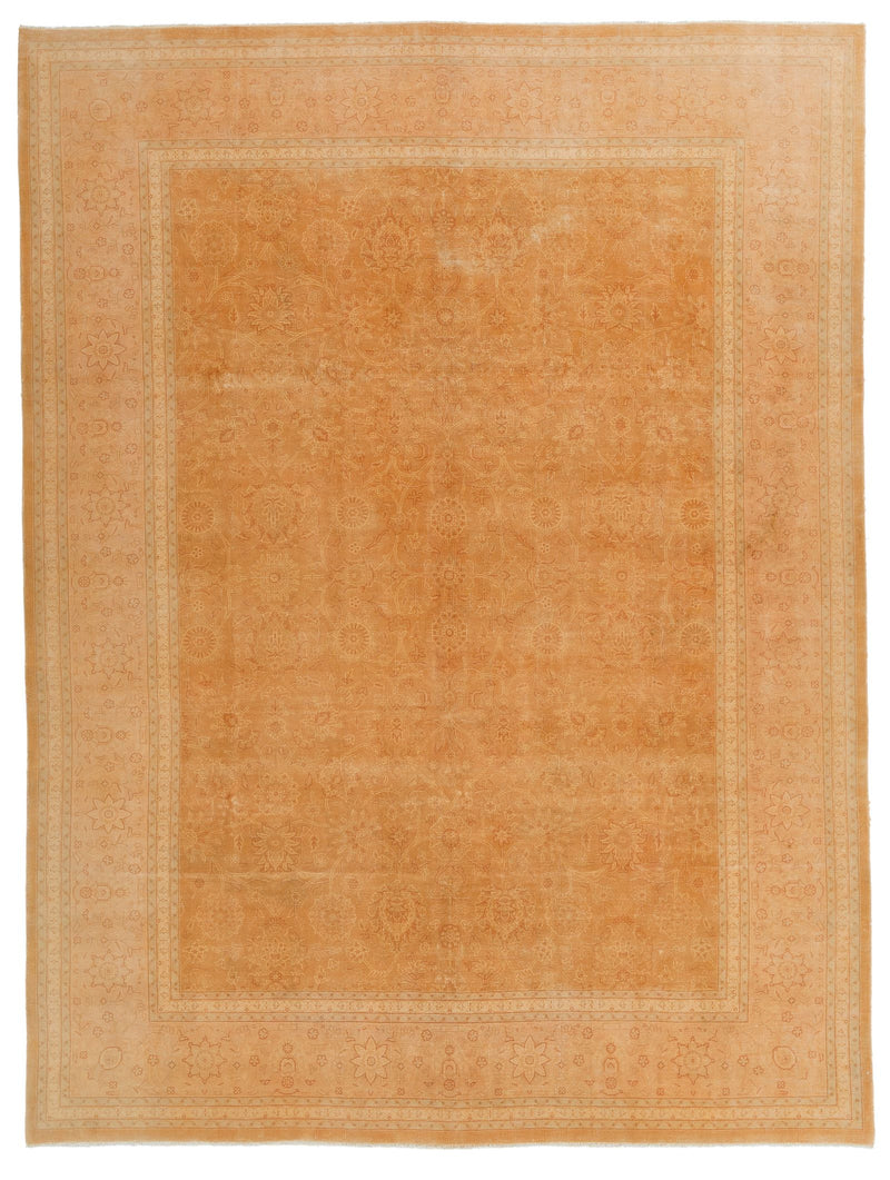 9x12 Beige Turkish Oushak Rug