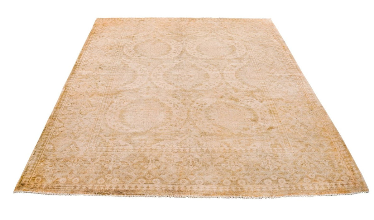6x8 Beige Turkish Traditional Rug