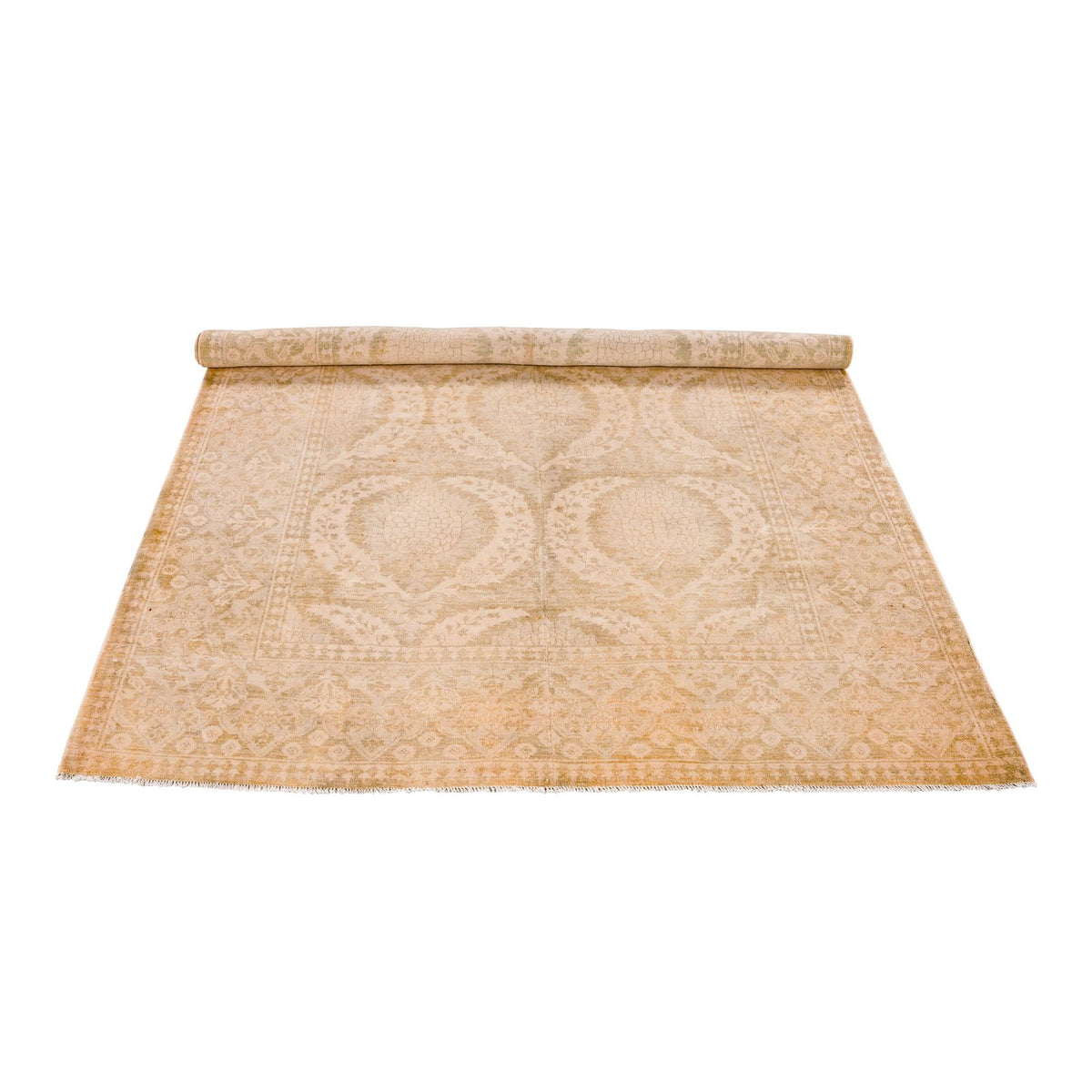 6x8 Beige Turkish Traditional Rug