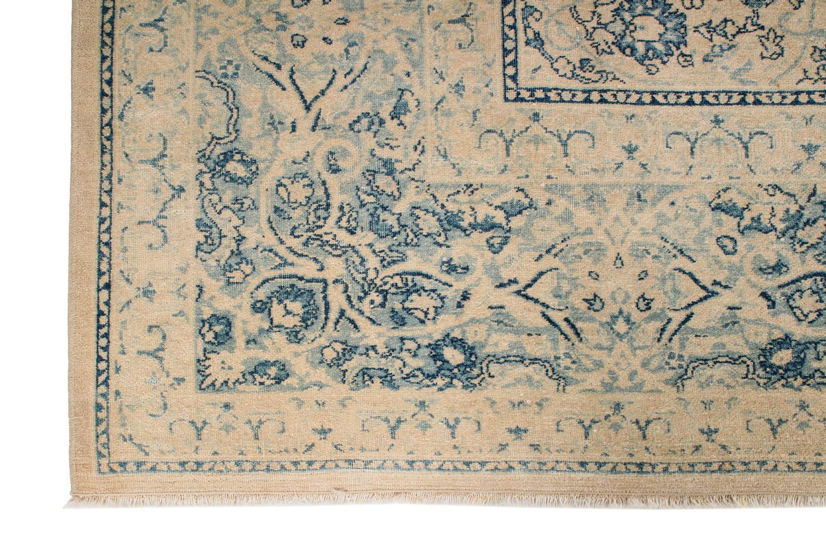 8x10 Beige and Blue Persian Traditional Rug