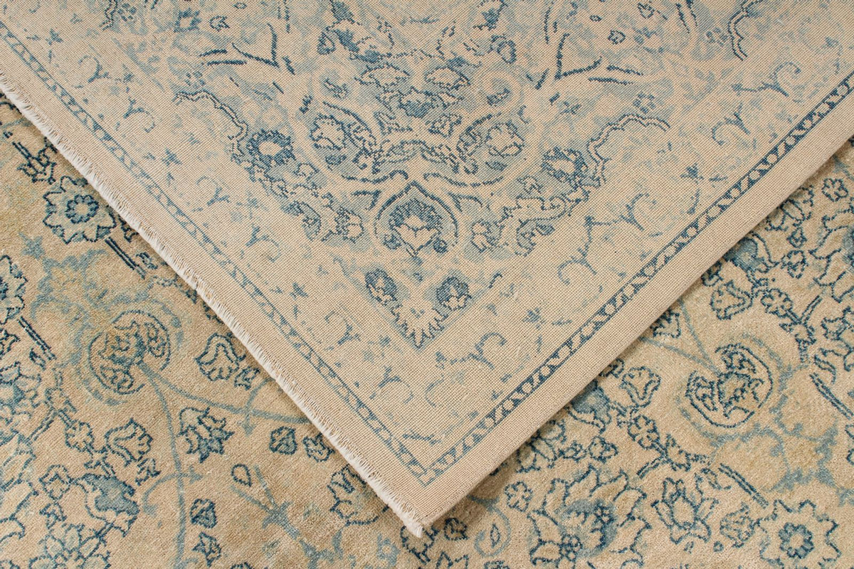 8x10 Beige and Blue Persian Traditional Rug