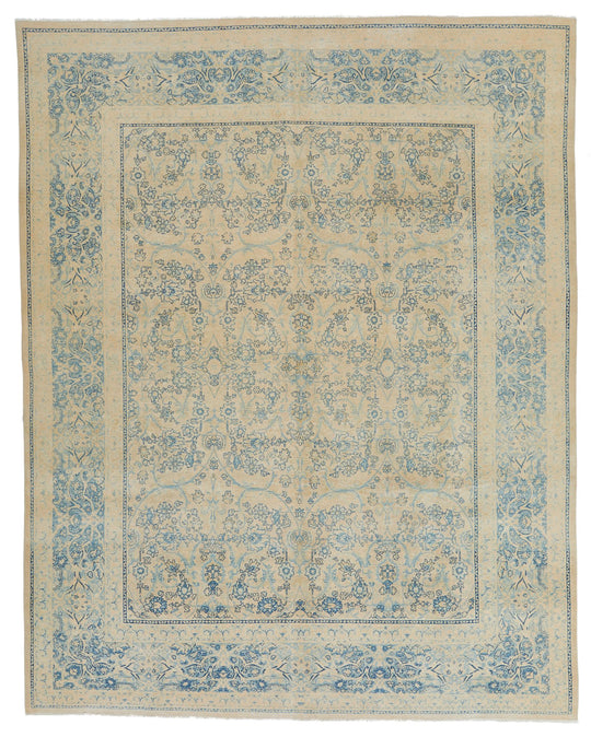 8x10 Beige and Blue Persian Traditional Rug
