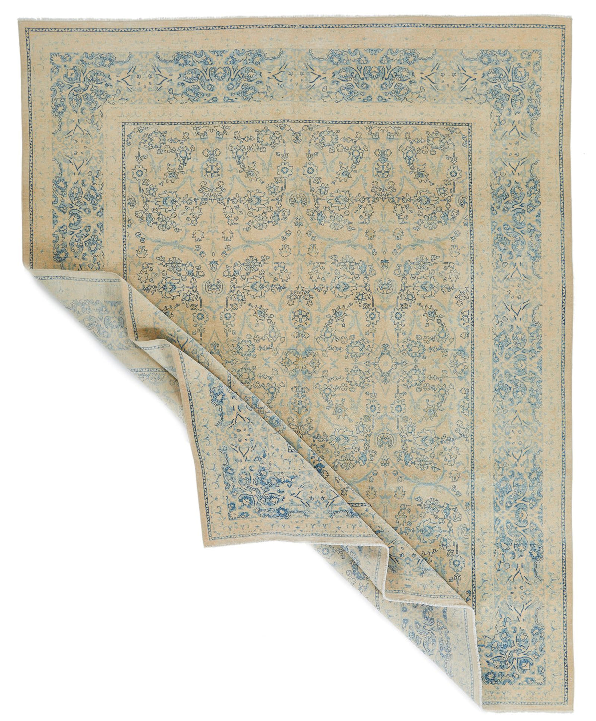 8x10 Beige and Blue Persian Traditional Rug