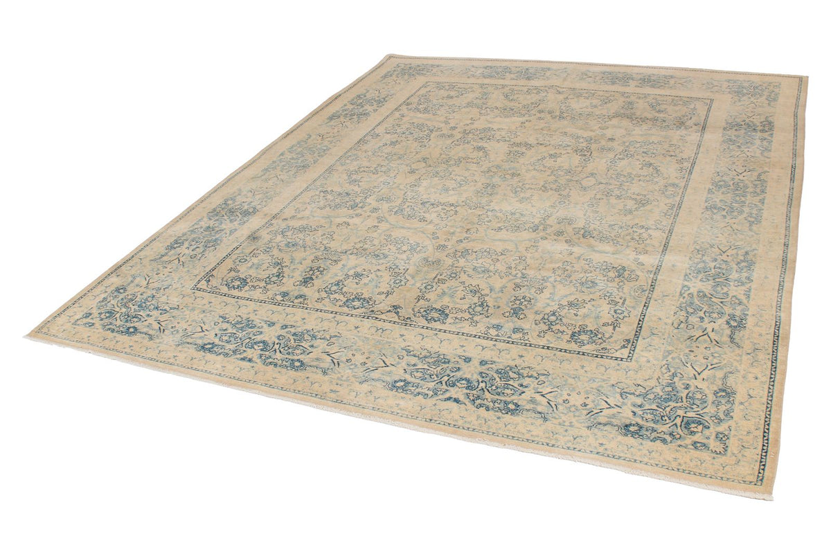 8x10 Beige and Blue Persian Traditional Rug