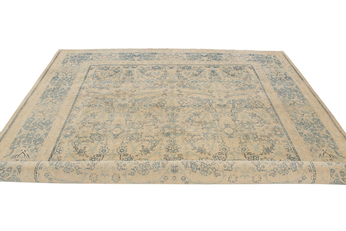 8x10 Beige and Blue Persian Traditional Rug