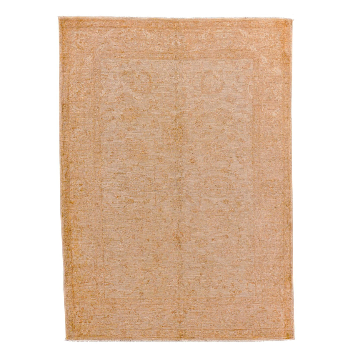 6x8 Beige Turkish Oushak Rug