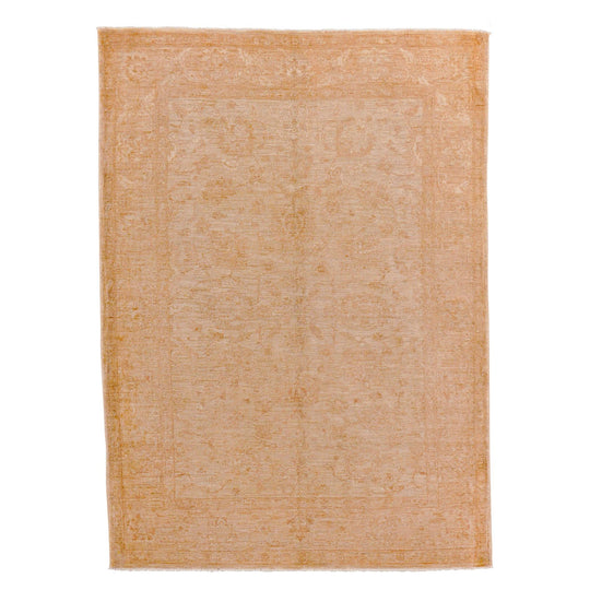 6x8 Beige Turkish Oushak Rug