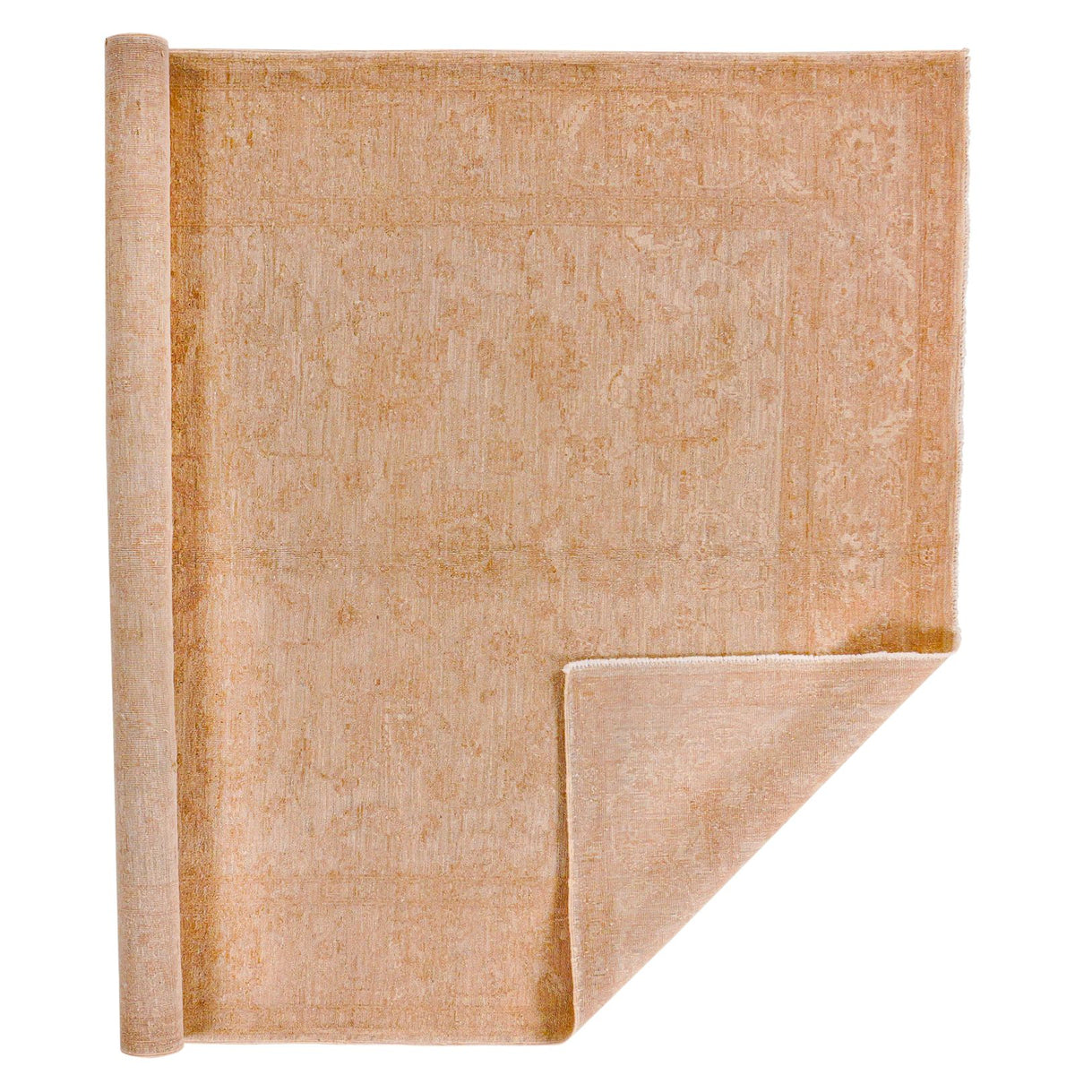 6x8 Beige Turkish Oushak Rug