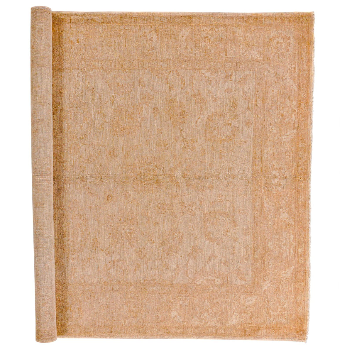 6x8 Beige Turkish Oushak Rug