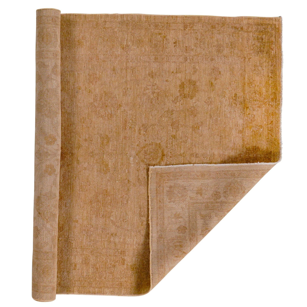 5x8 Beige Turkish Oushak Rug