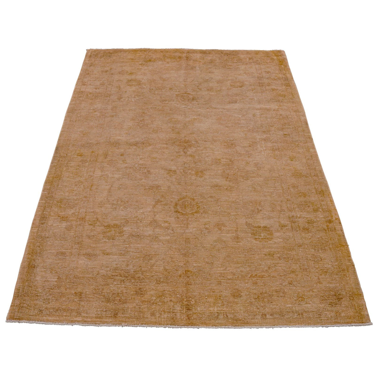 5x8 Beige Turkish Oushak Rug