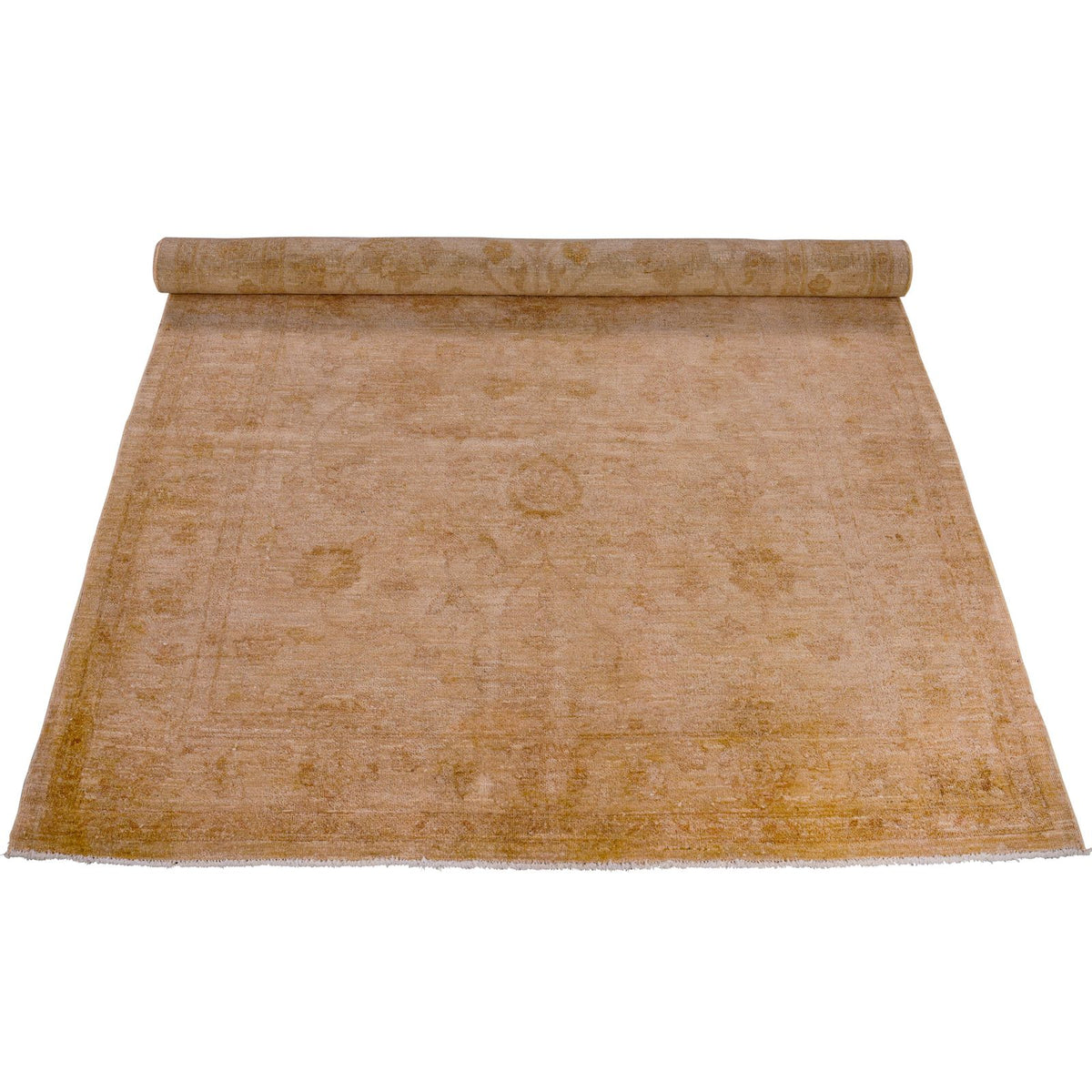 5x8 Beige Turkish Oushak Rug