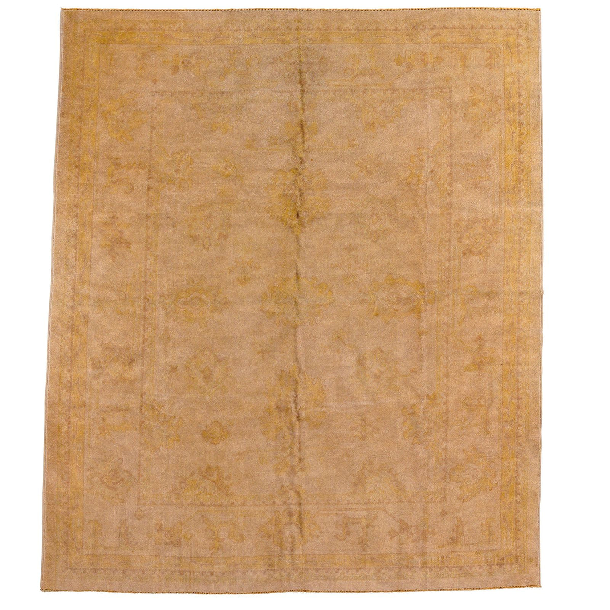 8x10 Beige Turkish Oushak Rug