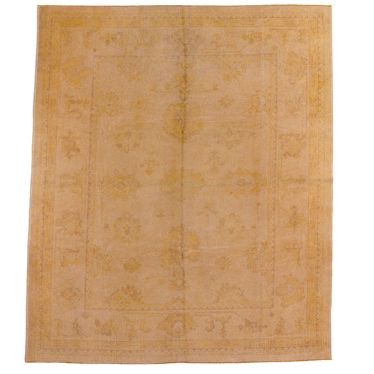 8x10 Beige Turkish Oushak Rug