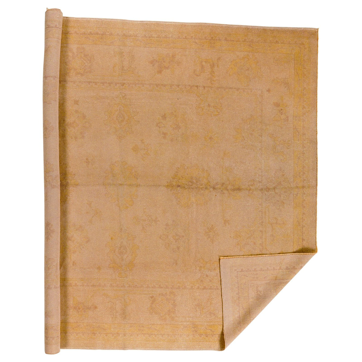 8x10 Beige Turkish Oushak Rug