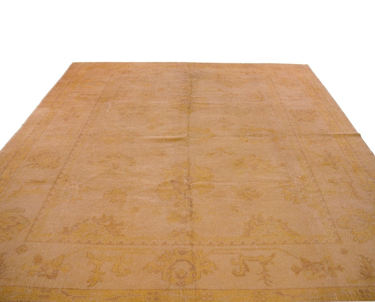 8x10 Beige Turkish Oushak Rug