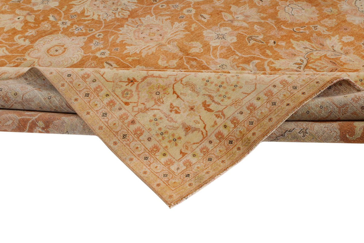 9x12 Rust and Beige Turkish Oushak Rug