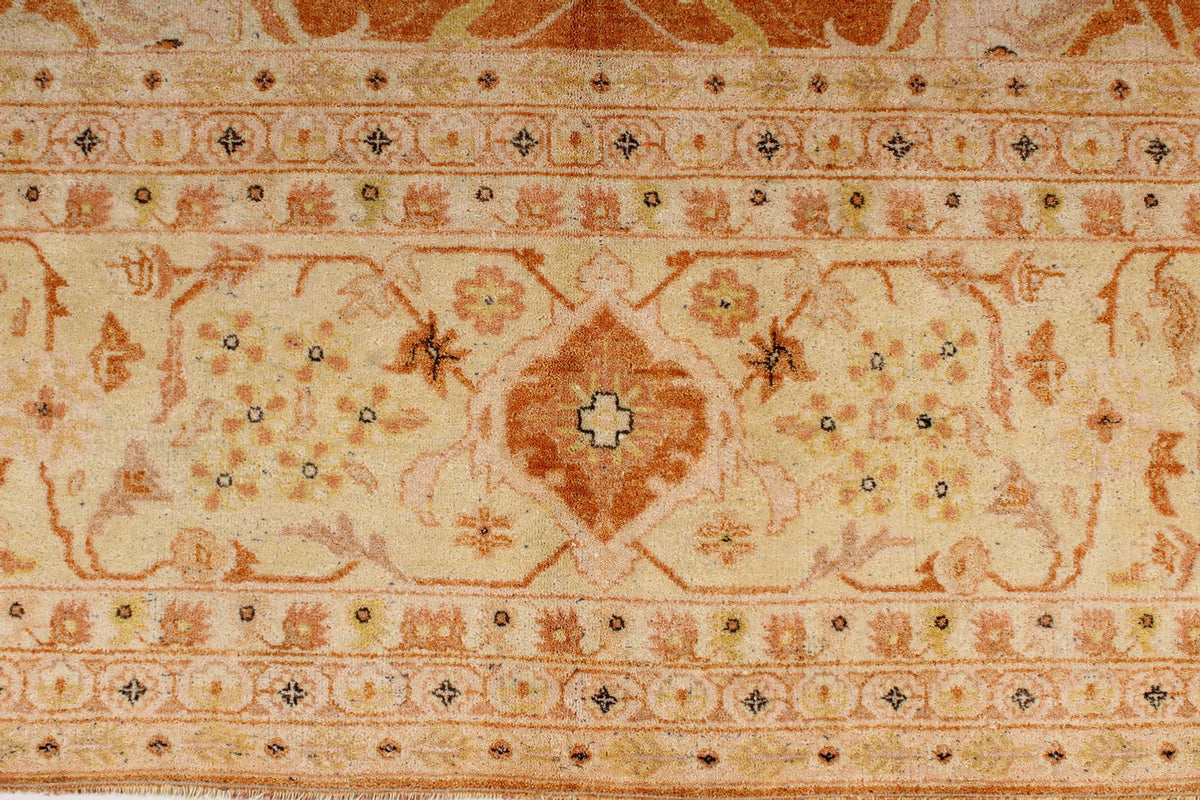 9x12 Rust and Beige Turkish Oushak Rug