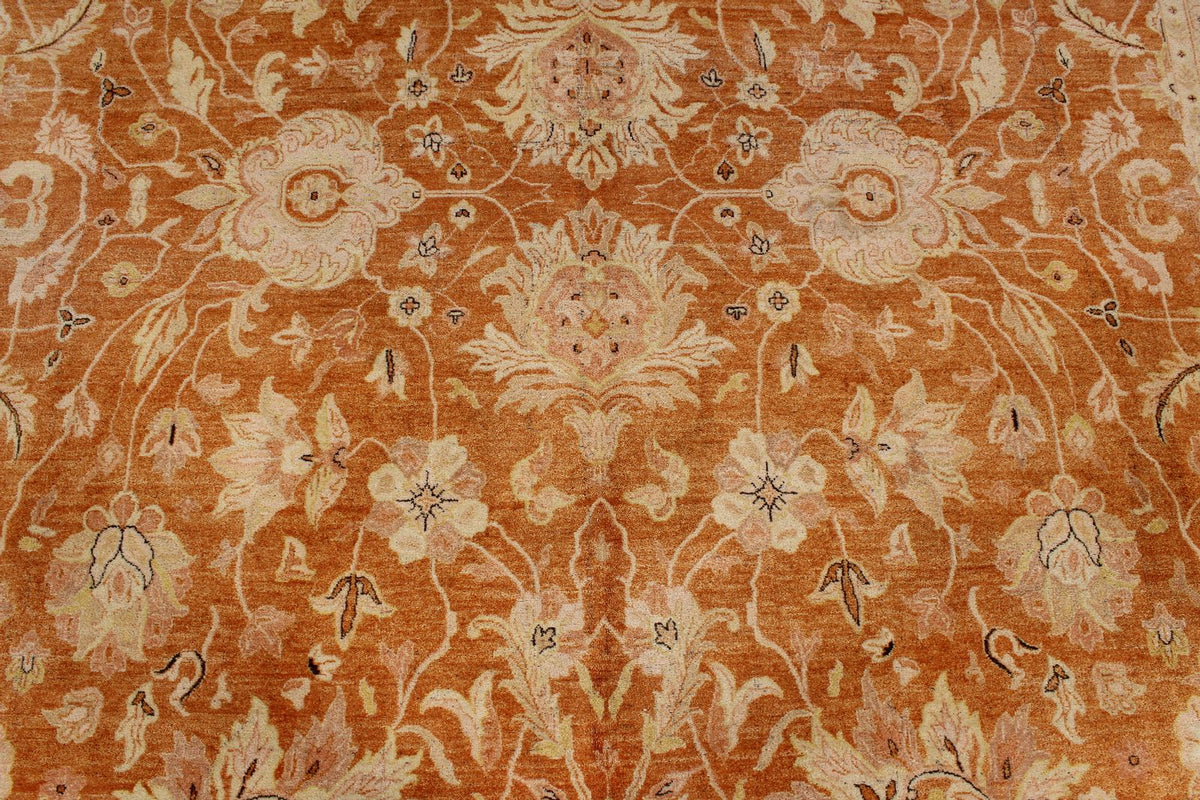 9x12 Rust and Beige Turkish Oushak Rug