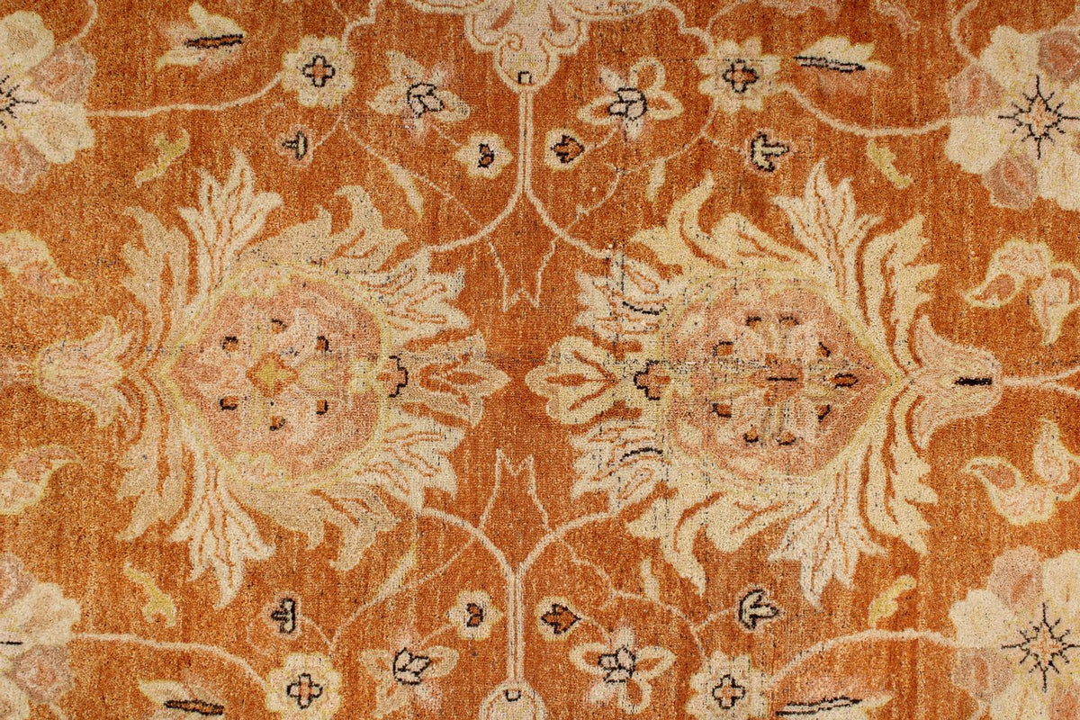 9x12 Rust and Beige Turkish Oushak Rug