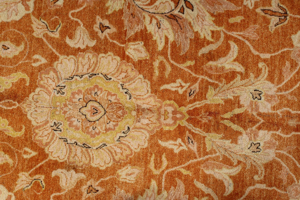 9x12 Rust and Beige Turkish Oushak Rug