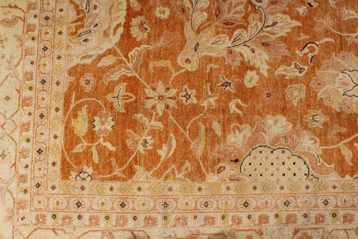 9x12 Rust and Beige Turkish Oushak Rug