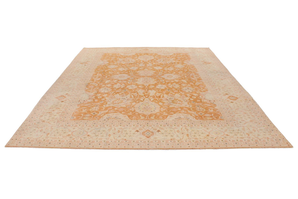 9x12 Rust and Beige Turkish Oushak Rug