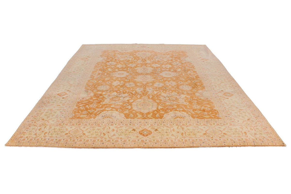 9x12 Rust and Beige Turkish Oushak Rug