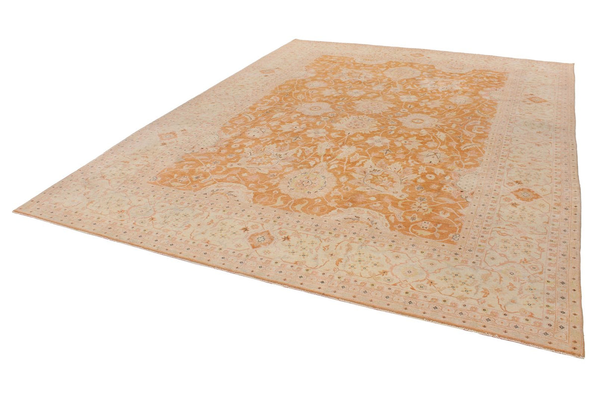9x12 Rust and Beige Turkish Oushak Rug