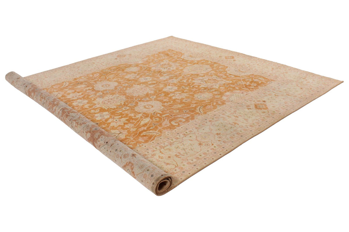 9x12 Rust and Beige Turkish Oushak Rug