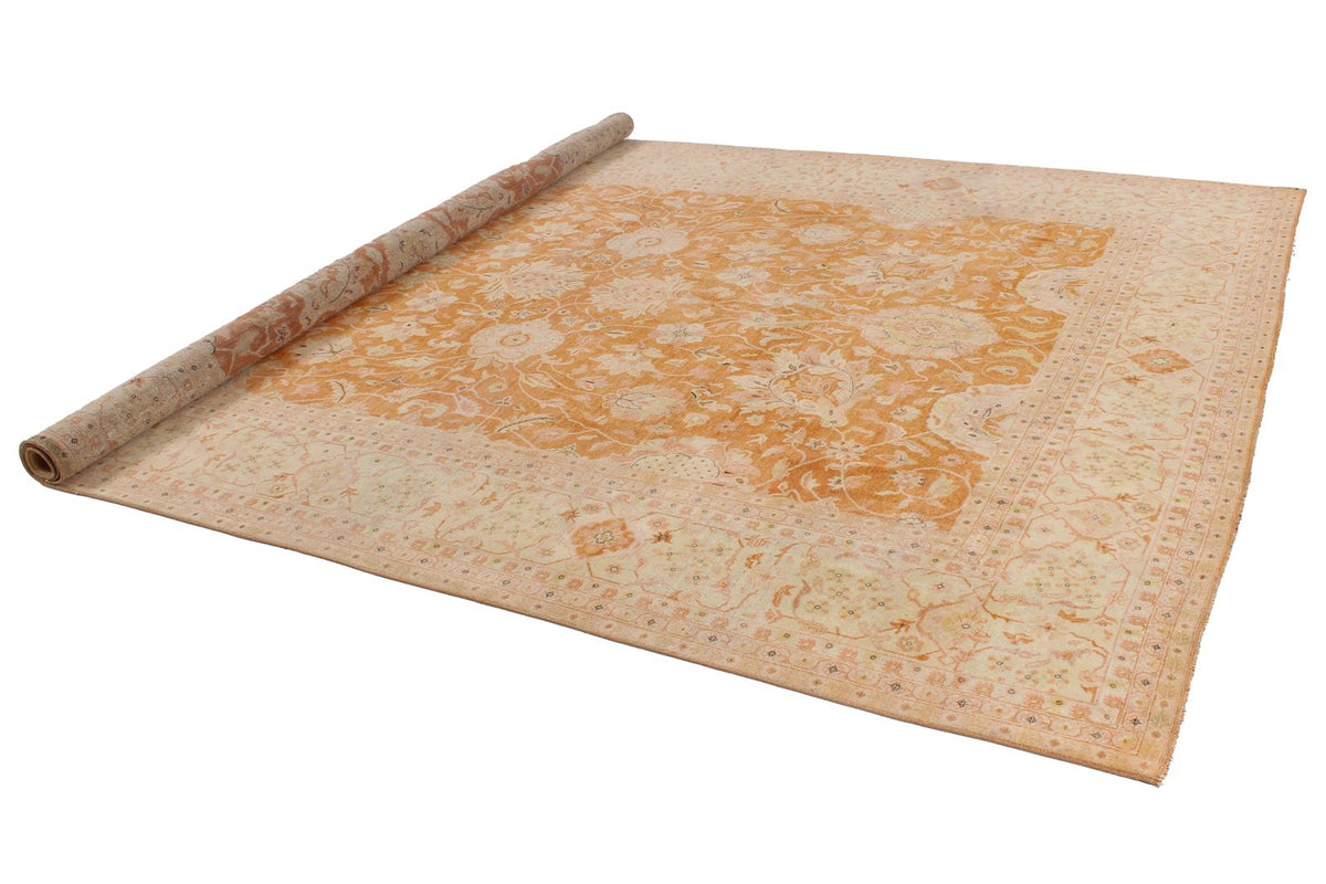 9x12 Rust and Beige Turkish Oushak Rug