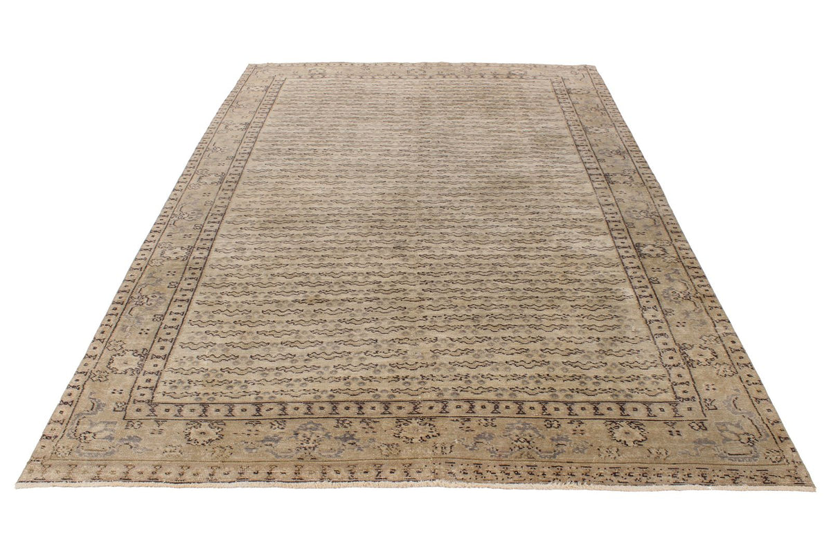 6x10 Gray Turkish Tribal Rug