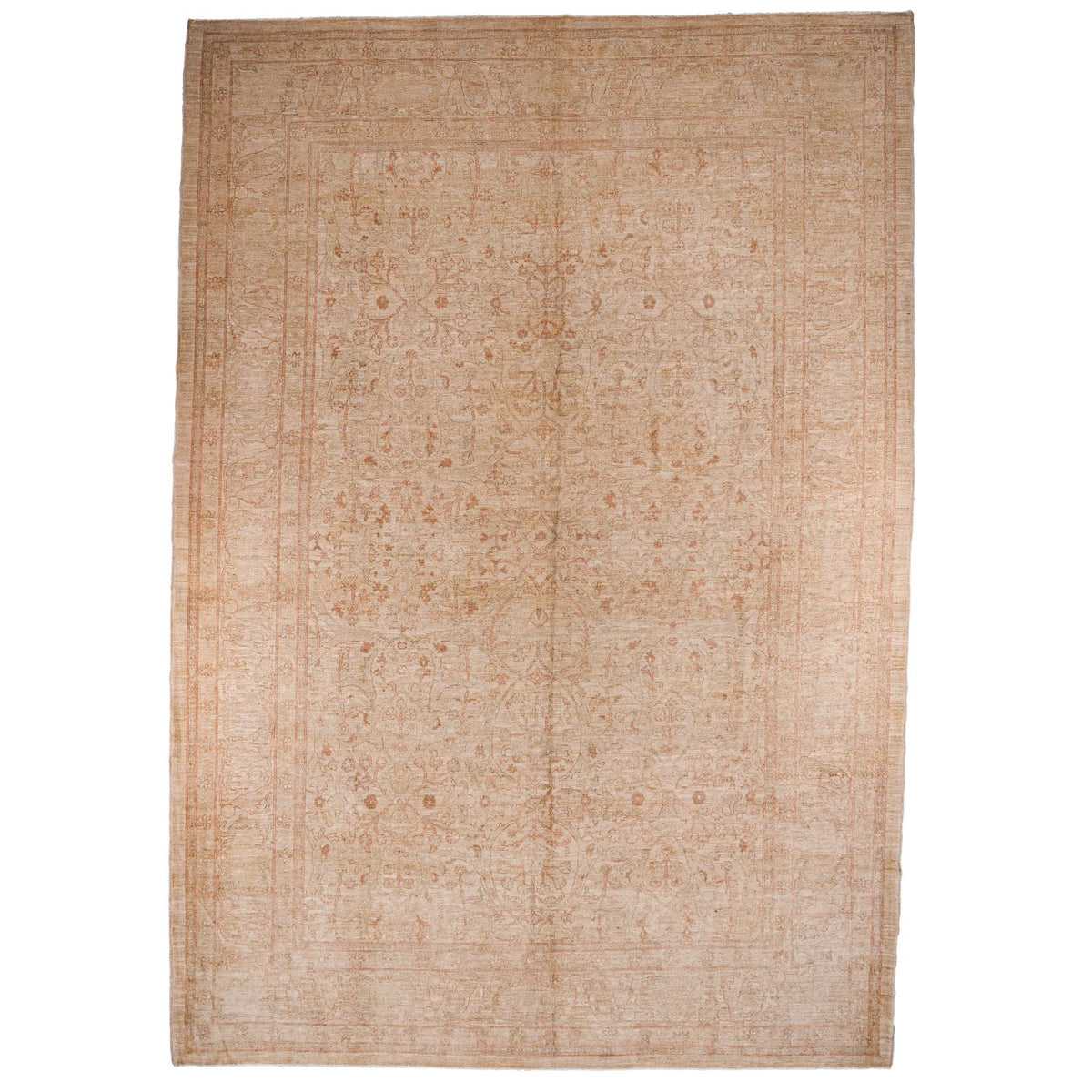 10x15 Beige Turkish Oushak Rug