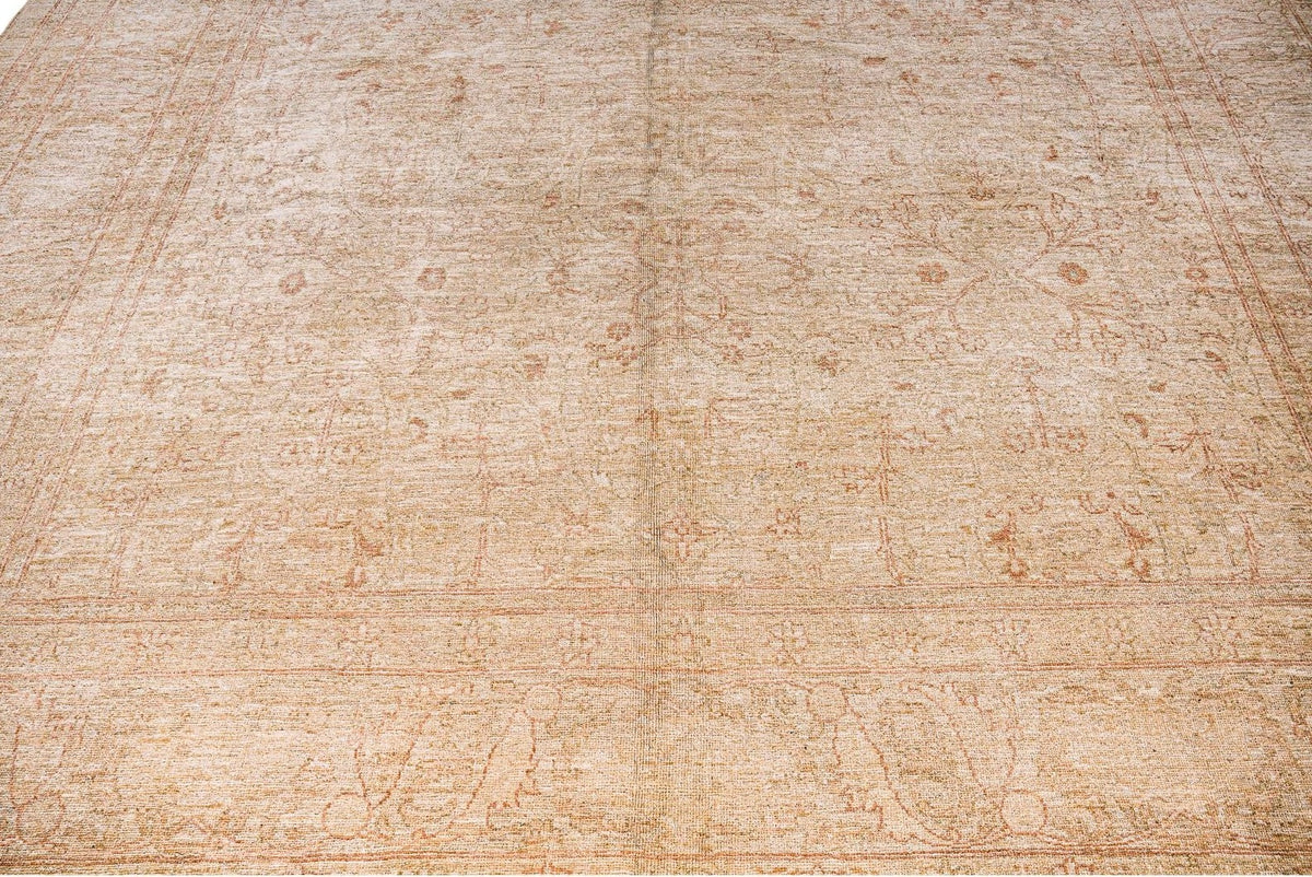 10x15 Beige Turkish Oushak Rug