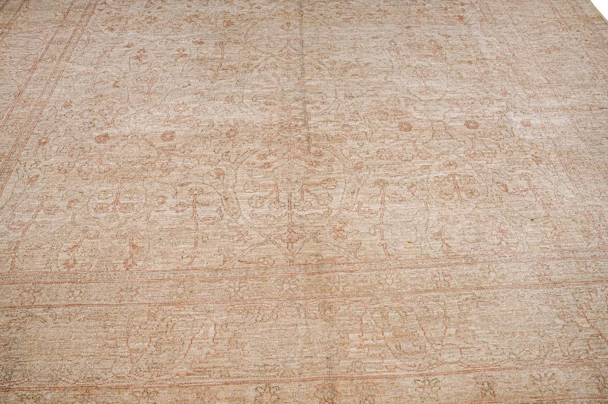 10x15 Beige Turkish Oushak Rug